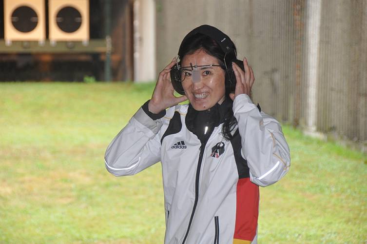 Munkhbayar Dorjsuren bei der Wettkampfvorbereitung