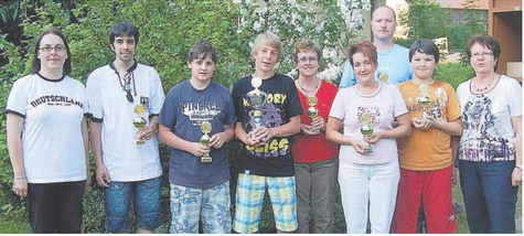 Die Sieger des Dorfschie�ens Hainbronn