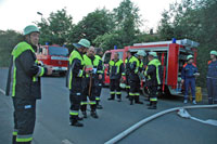 Die Hainbronner Feuerwehr beim Gro�brand 2008