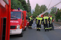 Die Hainbronner Feuerwehr beim Einsatz Die Hainbronner Feuerwehr beim Einsatz