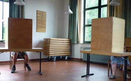Volksentscheid: Das Wahllokal Hainbronn