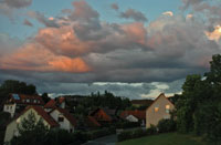 Wolkenfront über Hainbronn