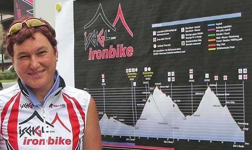 Kerstin Ehler aus Hainbronn beim Ironbike in Ischgl
