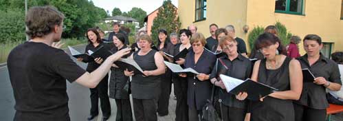 Michael Starke dirigiert den Chor \\"Lingua Musica\\"