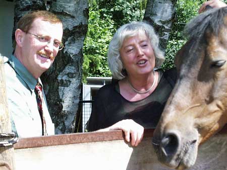 Karl Lothes mit der fr�heren Familienministerin Renate Schmidt